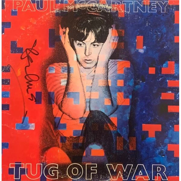 Paul McCartney Signed Tug Of War Album Cover