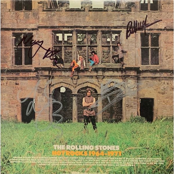 Signed The Rolling Stones Hot Rocks Album Cover