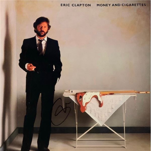 Signed Eric Clapton Money And Cigarettes Album Cover