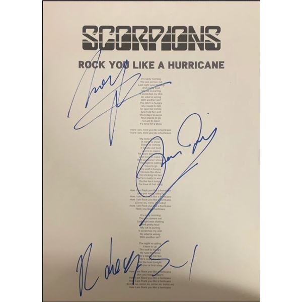 Signed Scorpions Rock You Like  A Hurricane Lyrics