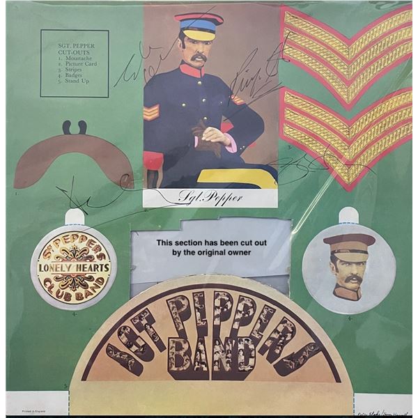 Signed Beatles Sgt. Pepper's Album Insert