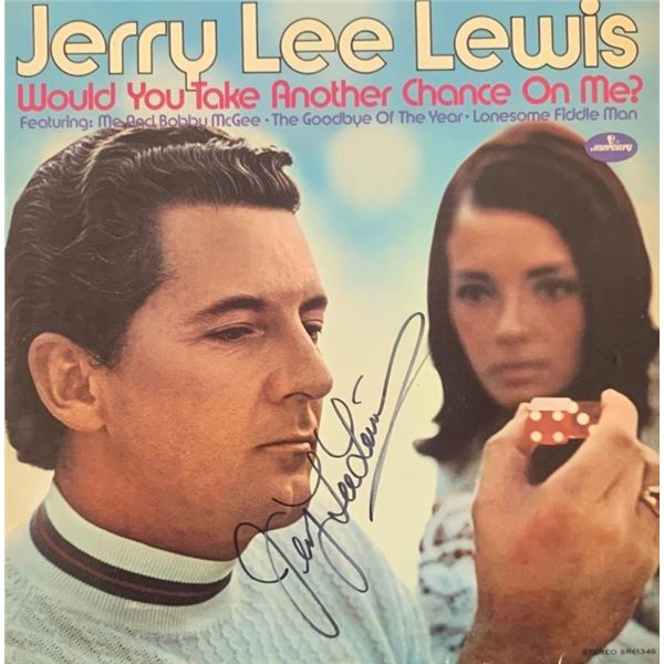 Jerry Lee Lewis Signed Would You Take Another Chance Album Cover