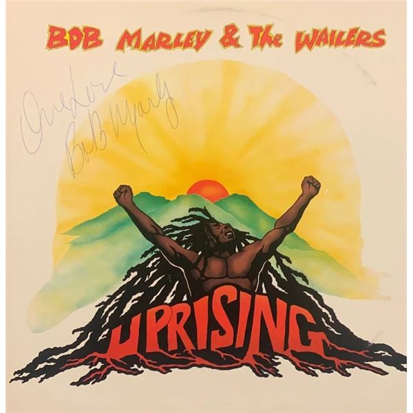 Signed Bob Marley Uprising Album Cover