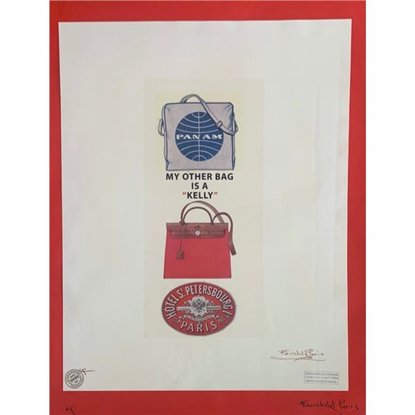 Limited Edition Panam x Hermes x Hotel S'Petersbourg L. Paris Bags & Logo Fairchild Collection Print