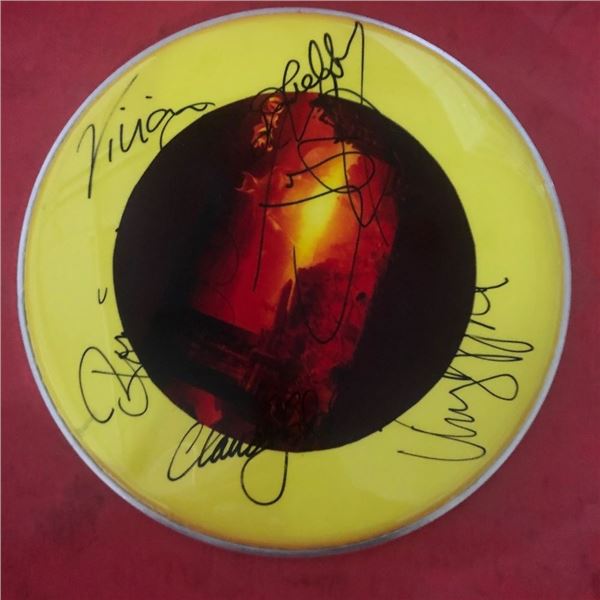 Autographed Dio Yellow "Holy Diver" Drum Head