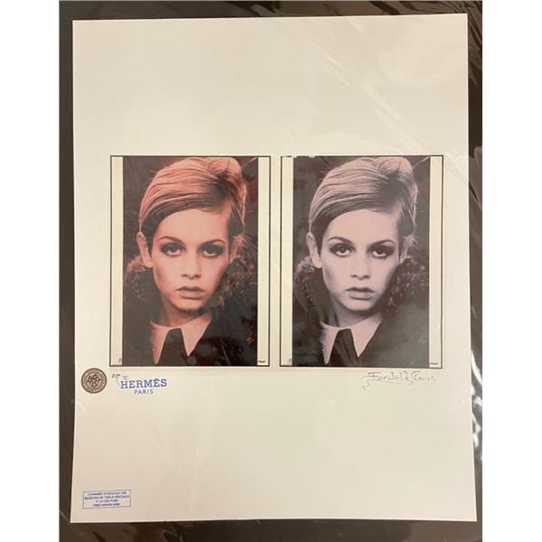 Limited Edition Hermes Twiggy Fairchild Collection Print