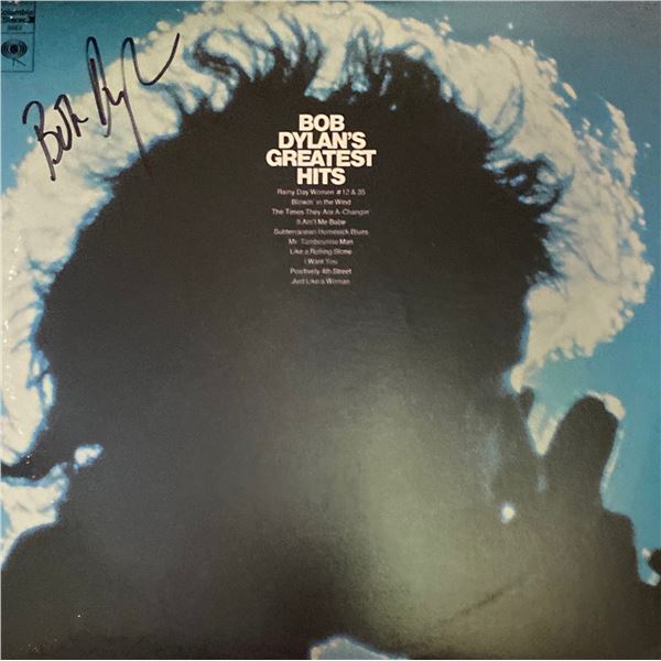 Signed Bob Dylan Greatest Hits Album Cover