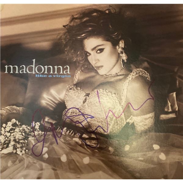 Signed Madonna Like A Virgin Album Cover