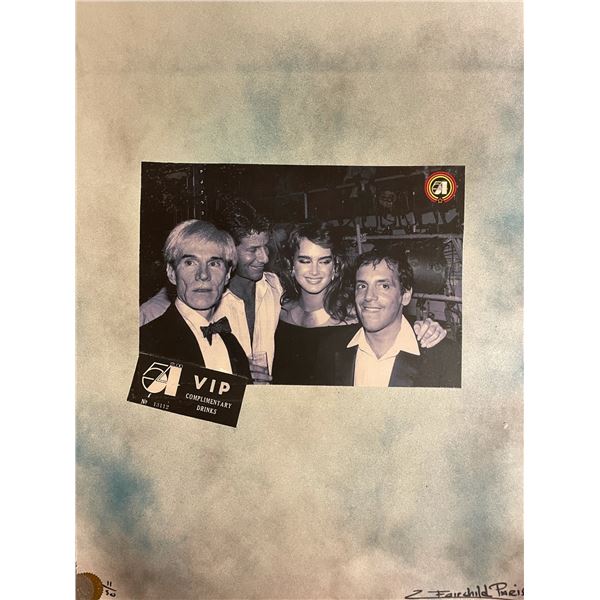 Limited Edition  Calvin Klein, Brooke Shields, Steve Rubell and Andy Warhol at Studio 54, from the F