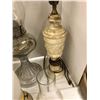 Image 2 : Lot of 5 Vintage Glass Lanterns and one marble table lamp without shade