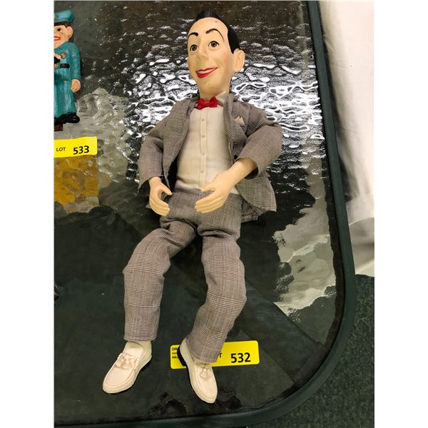 Rare Pee Wee Herman Speaking Doll - 16in - Good shape with a few spoken phrases