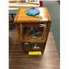 Image 1 : Rare Nickel Bubble Gum Machine - made from Wood - Table Top with Fancy Plastic Disk on Top - Metal w