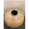 Image 2 : Vintage Asian Style Container with five legged wood pedestal - Crackle Finish - Pink/Beige Pottery