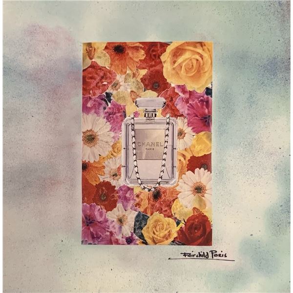 Chanel Paris Parfum Floral  Fairchild Paris Print Art Collection