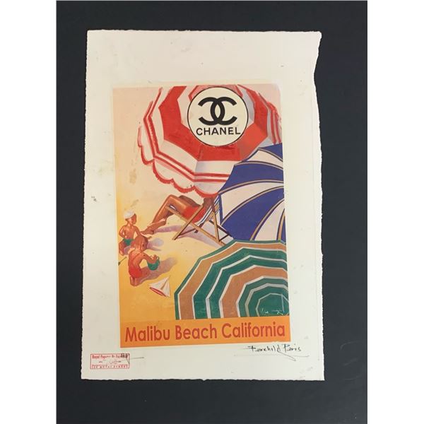 Limited Edition Malibu Beach California x Chanel Fairchild Paris Collection Print