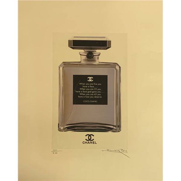 Rare, Limited Edition Chanel No. 5 Parfum Bottle w/ CoCo Chanel Quote Fairchild Paris Collection