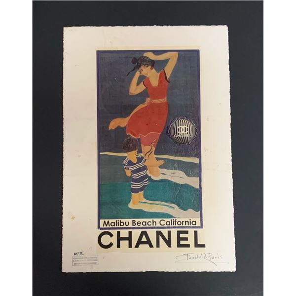 Limited Edition Malibu Beach California  x Chanel Fairchild Paris  Collection Print