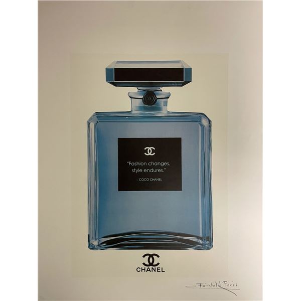 Rare, Limited Edition Chanel No. 5 Parfum Bottle w/ CoCo Chanel Quote Fairchild Paris Collection