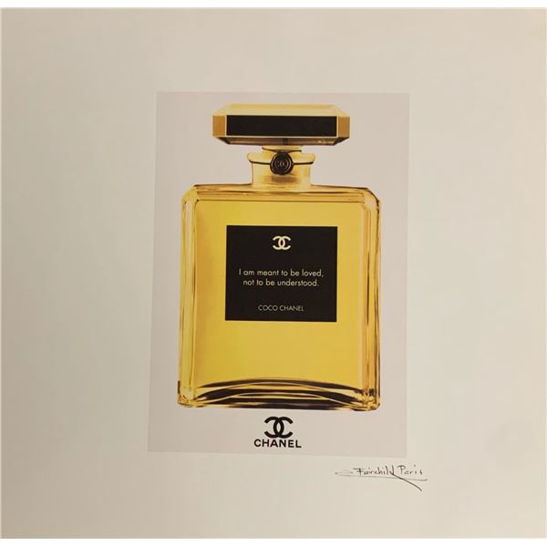 Rare, Limited Edition Chanel No. 5 Parfum Bottle w/ CoCo Chanel Quote Fairchild Paris Collection