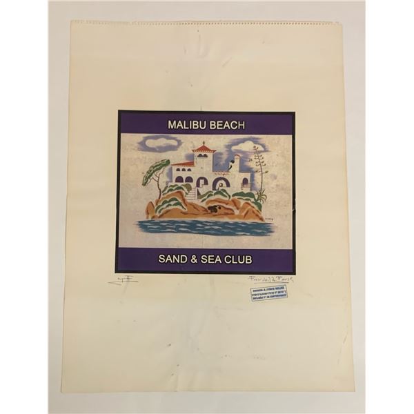 Limited Edition Sand & Sea Club, Malibu Beach California Fairchild Collection Print