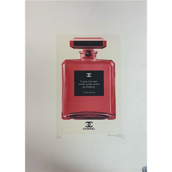 Rare, Limited Edition Chanel No. 5 Parfum Bottle w/ CoCo Chanel Quote Fairchild Paris Collection