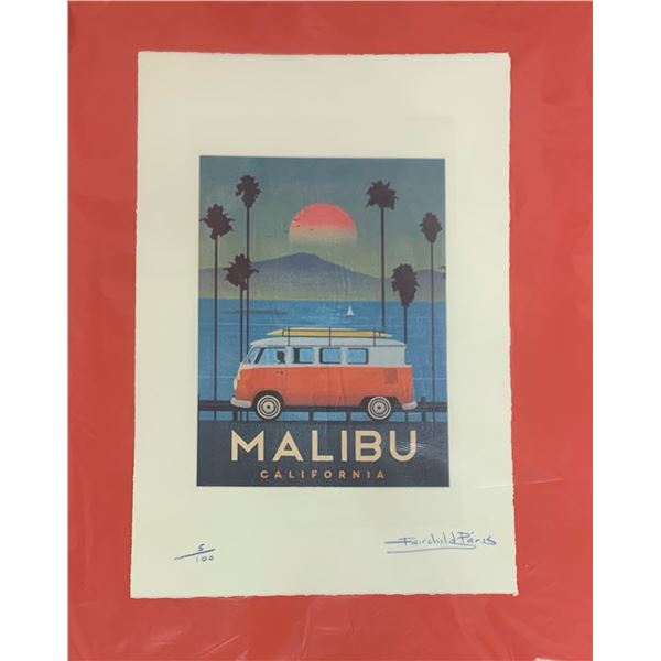 Limited Edition Malibu Beach California Pacific Coast Highway Fairchild Collection Print