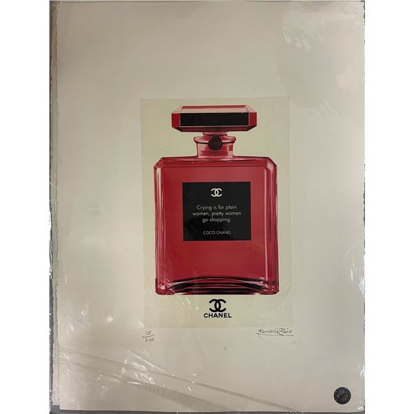 Rare, Limited Edition Chanel No. 5 Parfum Bottle w/ CoCo Chanel Quote Fairchild Paris Collection