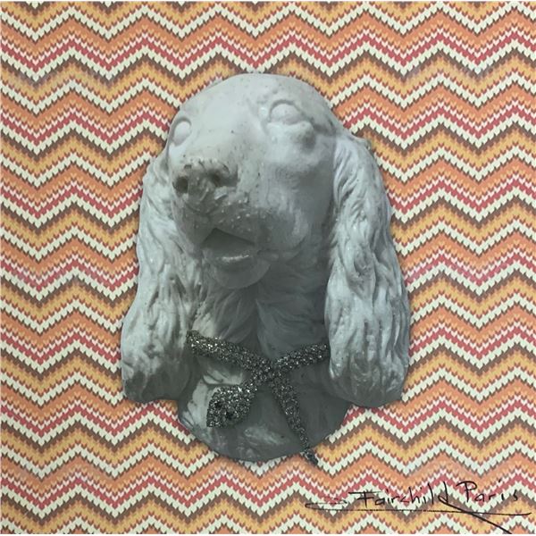 Limited Edition Designer Dog Jeweled Necklace Fairchild Collection Print