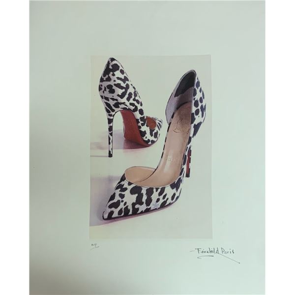 Christian Louboutin Leopard Print Pumps Fairchild Paris Print Art Collection