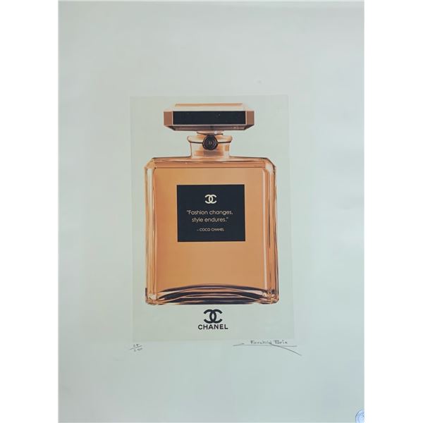 Rare, Limited Edition Chanel No. 5 Parfum Bottle w/ CoCo Chanel Quote Fairchild Paris Collection