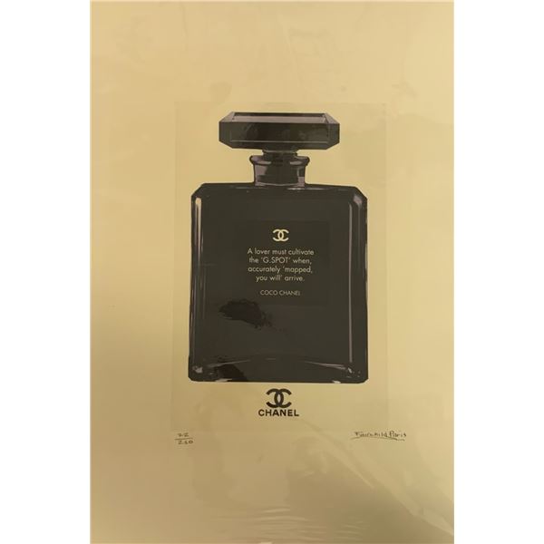 Rare, Limited Edition Chanel Parfum Bottle w/ CoCo Chanel Quote Fairchild Paris Collection