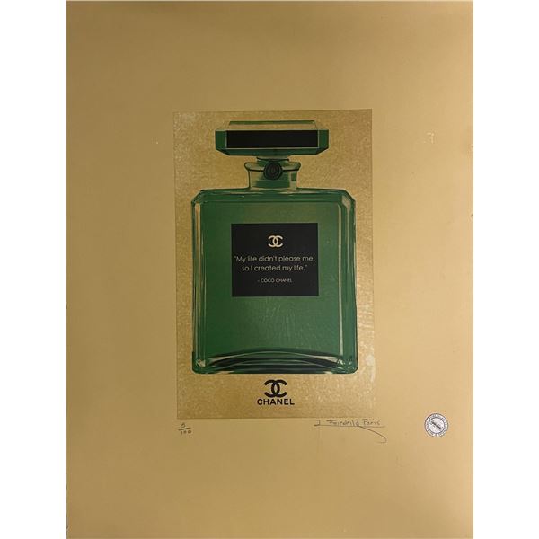 Rare, Limited Edition Chanel No. 5 Parfum Bottle w/ CoCo Chanel Quote Fairchild Paris Collection