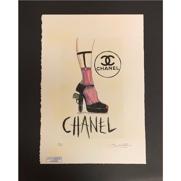 Limited Edition Chanel Paris Gun Heels Shoe , Le Prix Fairchild Collection Print