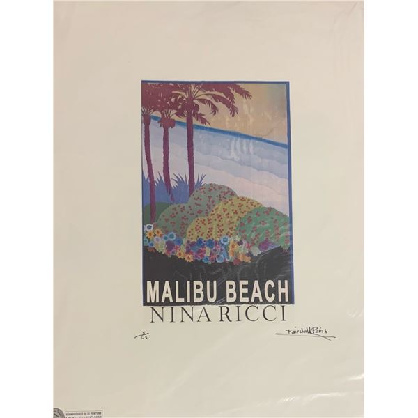 Limited Edition Malibu Beach California Nina Ricci Fairchild Collection Print