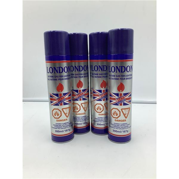 London Butane Gas For Lighters (4 X 300ML)