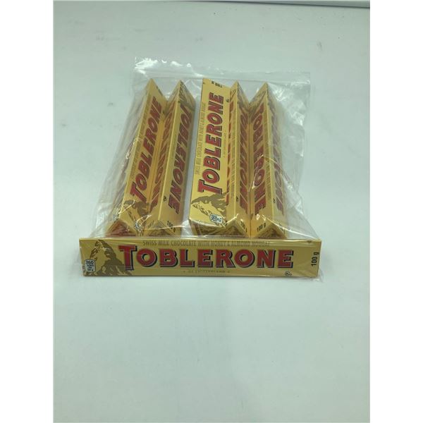 Toblerone Swiss Milk Chocolate with Honey & Almond Nougat (6 x 100g)