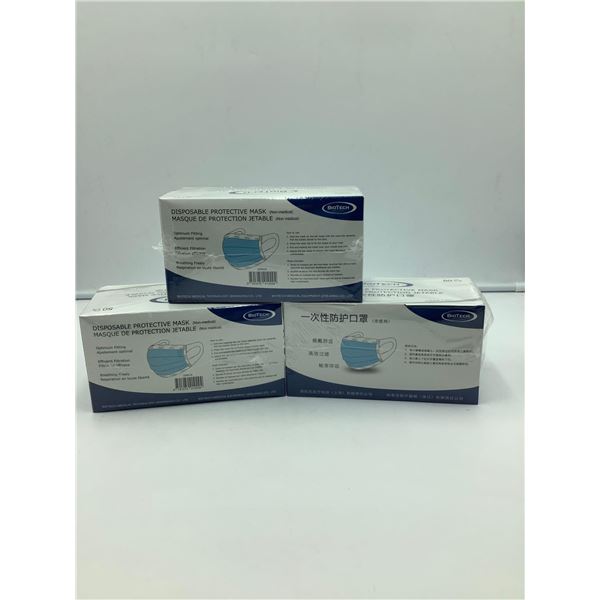 BioTech Non-Medical Disposable Face Masks (3 x 50)