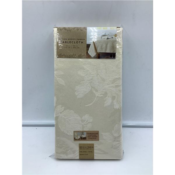 Autumn Medley Damask Tablecloth (60in x 104in)