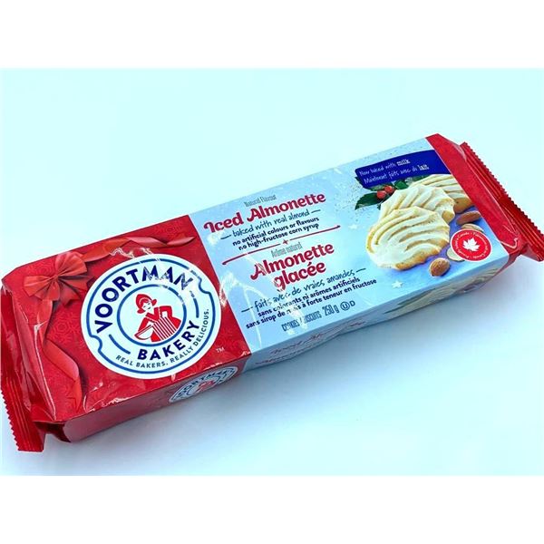 LOONIE LIQUIDATION - Voortman Bakery Iced Almonette cookies 300g