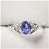 Image 1 : $600 10K  Tanzanite(0.5ct) Diamond(0.03ct) Ring