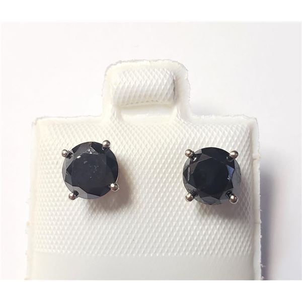 $800 14K  Black Diamomd(1.75ct) Earrings