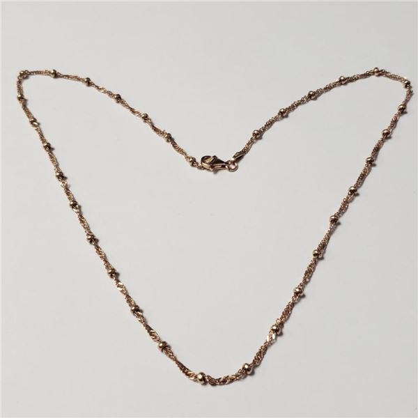 $80 Silver Rose Gold Plated 16" Necklace