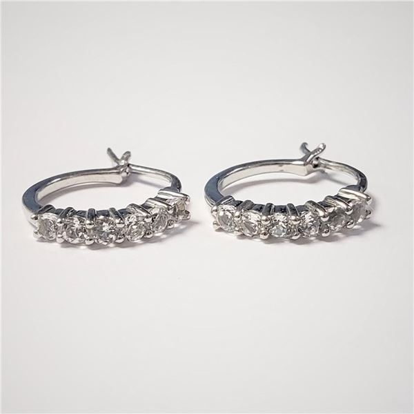 $29 Silver White Topaz Earrings