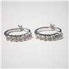 Image 1 : $29 Silver White Topaz Earrings