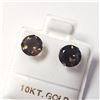 Image 3 : $150 10K  Smokey Quartz(1.8ct) Earrings