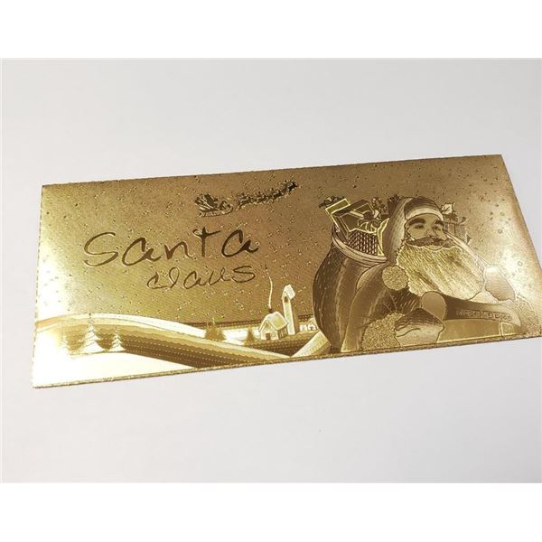 $50  Gold Foil Christmas Gift Envelop