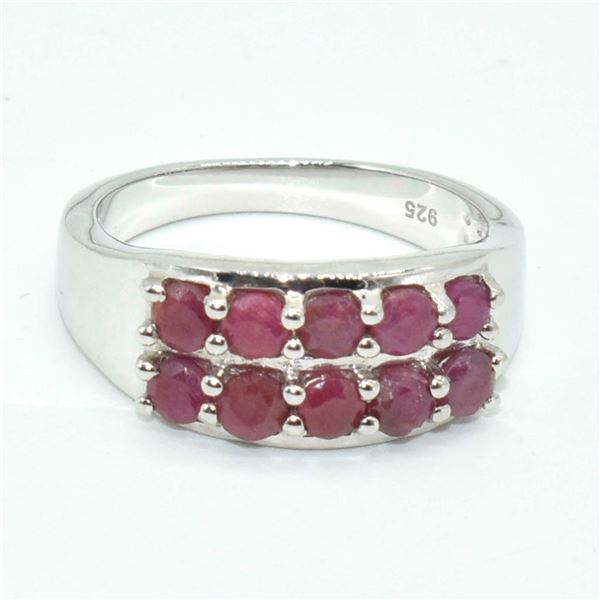 Silver Ruby(1.8ct) Ring