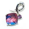 Image 3 : Silver Blue Mystic Quartz(6.3ct) Ring
