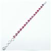 Image 3 : Silver Pink Blue Mystic Quartz(20.7ct) Bracelet