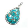 Image 3 : Silver Blue Copper Turquoise(18.45ct) Pendant